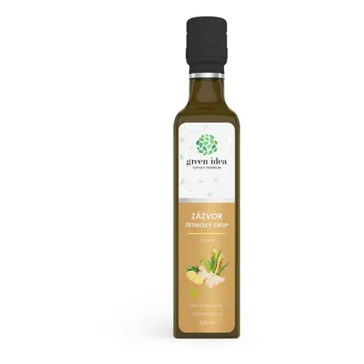 Green idea Zázvor třtinový sirup 250 ml - trávení, nachlazení