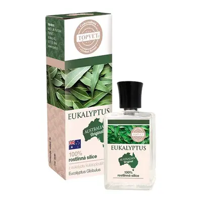 TOPVET Eucalyptus 100% silice 10 ml - antiseptické, protizánětlivé