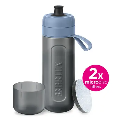 BRITA FillandGo Active filtrační láhev na vodu 0,6l, modrá + 2x filtr MicroDisc