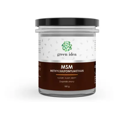 Green idea MSM Methylsulfonylmethan 180 g - kloubní výživa, podpora pro růst vlasů a nehtů