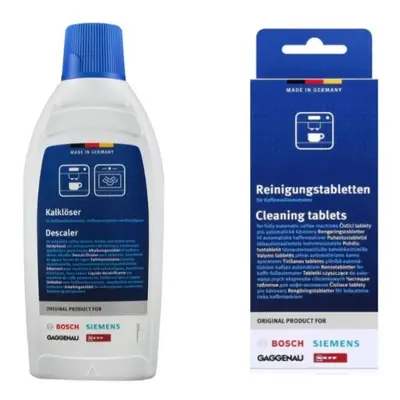 Bosch / Siemens odvápňovač 500 ml + Bosch / Siemens TCZ8001 čisticí tablety 10 ks