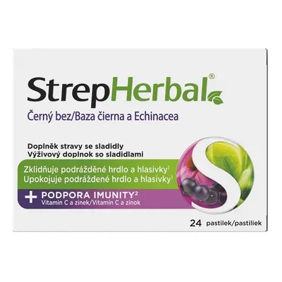 StrepHerbal Černý bez a Echinacea pas.24