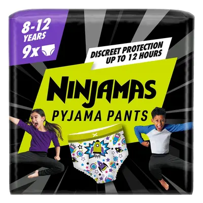 Ninjamas Pyjama Pants kosmické lodě plenkové kalhotky 8–12 let (27–43 kg)