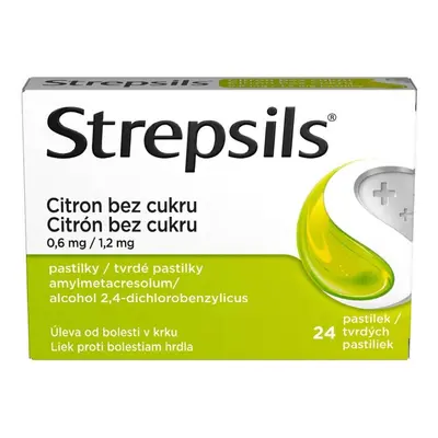 STREPSILS CITRON BEZ CUKRU 0,6MG/1,2MG pastilka 24