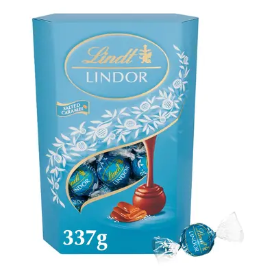 Lindt LINDOR bonboniéra Maxibalení čokoládových pralinek Slaný karamel