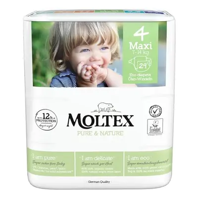 Moltex Pure & Nature EKO Jednorázové dětské plenky maxi 7–14 kg (velikost 4)