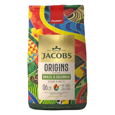 Jacobs Origins Brazil & Colombia zrnková káva