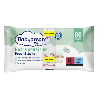 Babydream Vlhčené ubrousky extra sensitive multipack