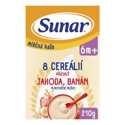 Sunar Mléčná kaše s 8 cereáliemi jahoda, banán