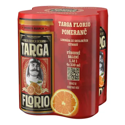 Targa Florio Pomeranč plech (4×330 ml)