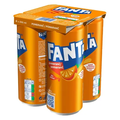 Fanta Pomeranč 4x0,33l plech