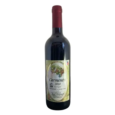 Valihrach Carmenere 2018 moravské zemské barr.