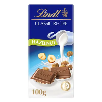 Lindt Classic mléčná čokoláda s lískovými ořechy