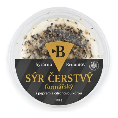 Sýrárna Broumov Sýr čerstvý farmářský s pepřem a citronovou kůrou