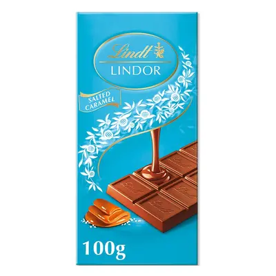 Lindt LINDOR Tabulková čokoláda slaný karamel