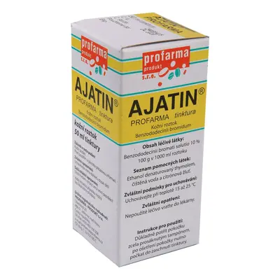 AJATIN PROFARMA TINKTURA S MECHANICKÝM ROZPRAŠOVAČEM 100MG/ML Kožní sprej, roztok 1X50ML