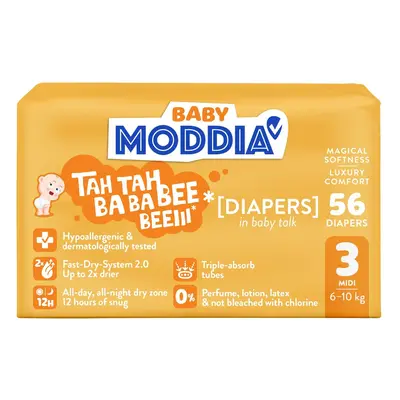 Moddia BABY Jednorázové plenky 3 Midi (6–10 kg)