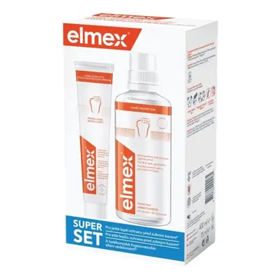 elmex Caries Protection Super set proti zubnímu kazu, zubní pasta 75 ml + ústní voda 400 ml