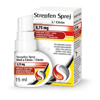 STREPFEN SPREJ MED A CITRON 8,75MG Orální sprej, roztok 1X15ML