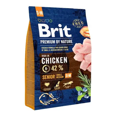 Brit Premium by Nature Senior S+M Chicken pro psy