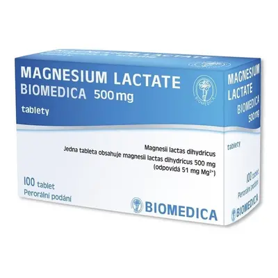 MAGNESIUM LACTATE BIOMEDICA 500MG Tableta 100