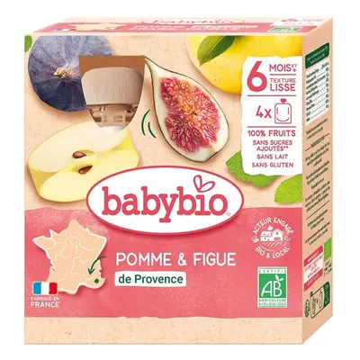 Babybio BIO Ovocná kapsička jablko a fík (4×90 g)