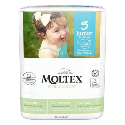 Moltex Pure & Nature EKO Jednorázové dětské plenky junior 11–16 kg (velikost 5–6)