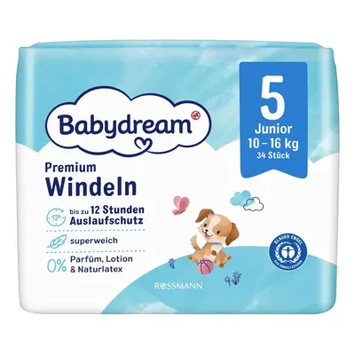 Babydream Jednorázové plenky junior, vel. 5 (10–16 kg)