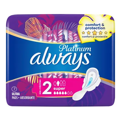 Always Platinum Super hygienické vložky s křidélky