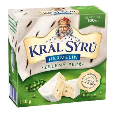 Král sýrů Hermelín se zeleným pepřem