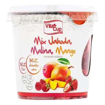 VitaCup Mix jahoda, malina a mango mrazem sušené