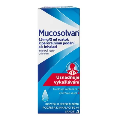 MUCOSOLVAN 15MG/2ML Perorální roztok/roztok k inhalaci 60ML