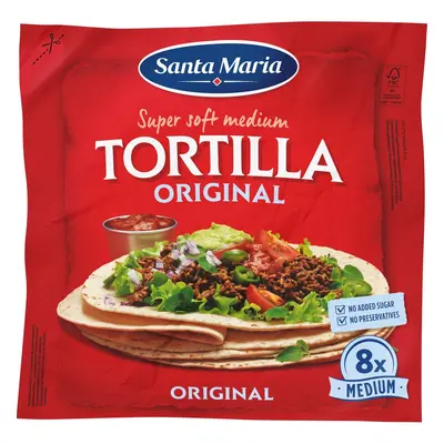 Santa Maria Tex Mex Original Soft pšeničná tortilla 20cm 8ks