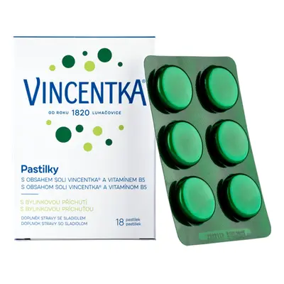 Vincentka Pastilky bylinné 18ks