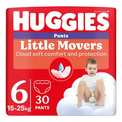 Huggies® Little Movers Pants plenkové kalhotky 6 (15–25 kg)