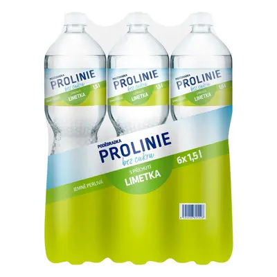 Poděbradka Prolinie Jemně perlivá limetka bez cukru 6×1,5 l