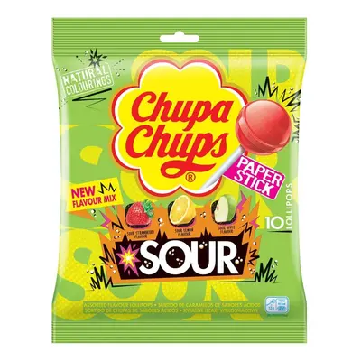 Chupa Chups Sour lízátka extra kyselé (10 kusů)