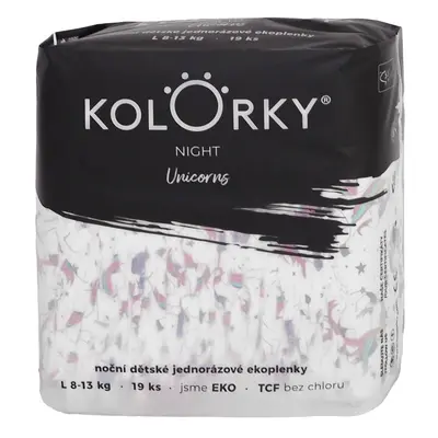 Kolorky EKO Noční jednorázové plenky night L (8–13 kg) 19 ks