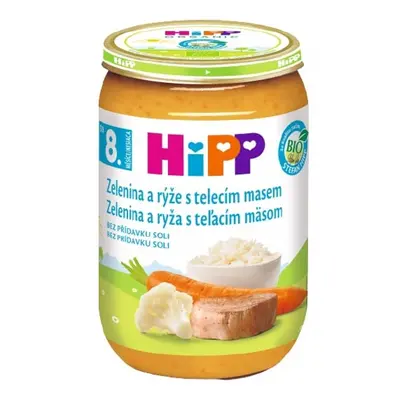 HiPP BIO Zelenina a rýže s telecím masem