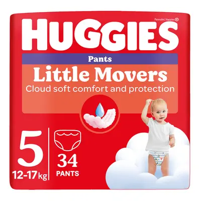 Huggies® Little Movers Pants plenkové kalhotky 5 (12–17 kg)