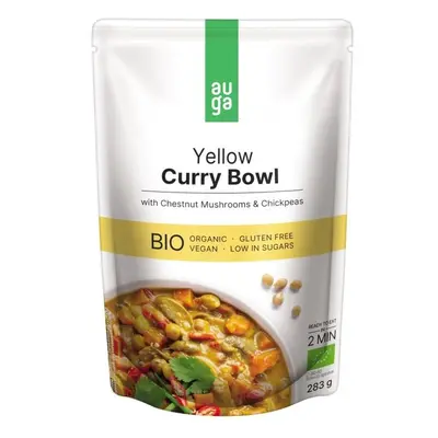 Auga BIO Yellow curry bowl se žlutým kari kořením, houbami a cizrnou