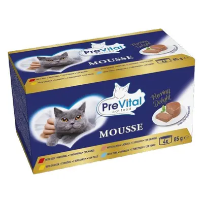 PreVital Mousse jemná paštika pro kočky multipack, 4×85 g