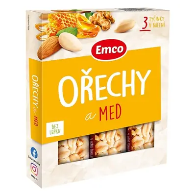 Emco Tyčinky ořechy a med 3x35g