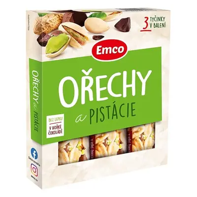 Emco Tyčinky ořechy a pistácie 3x35g