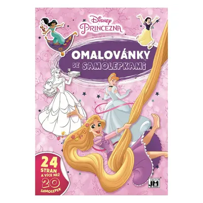 JIRI MODELS Omalovánky se samolepkami Disney princezny