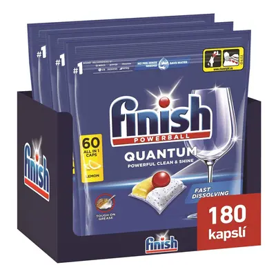 Finish Quantum All in 1 Lemon Sparkle kapsle do myčky nádobí