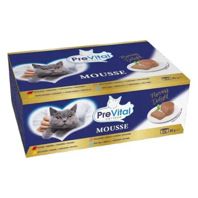 PreVital Mousse jemná paštika pro kočky multipack, 12×85 g