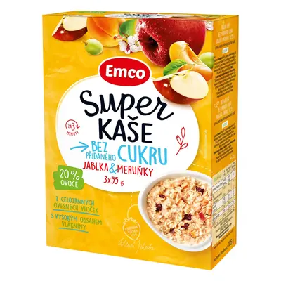 Emco Super kaše jablka a meruňky 3 × 55 g