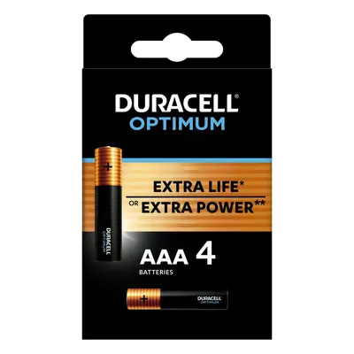 Duracell Optimum alkalické baterie (AAA)