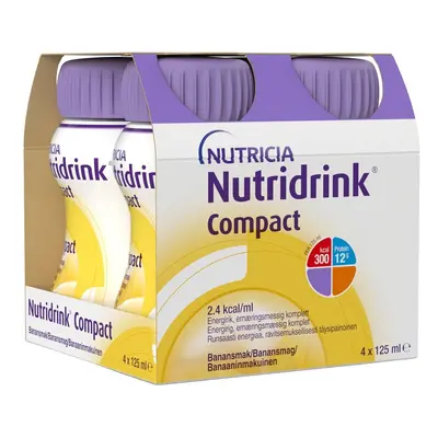 NUTRIDRINK COMPACT S PŘÍCHUTÍ BANÁNOVOU perorální roztok 4X125ML